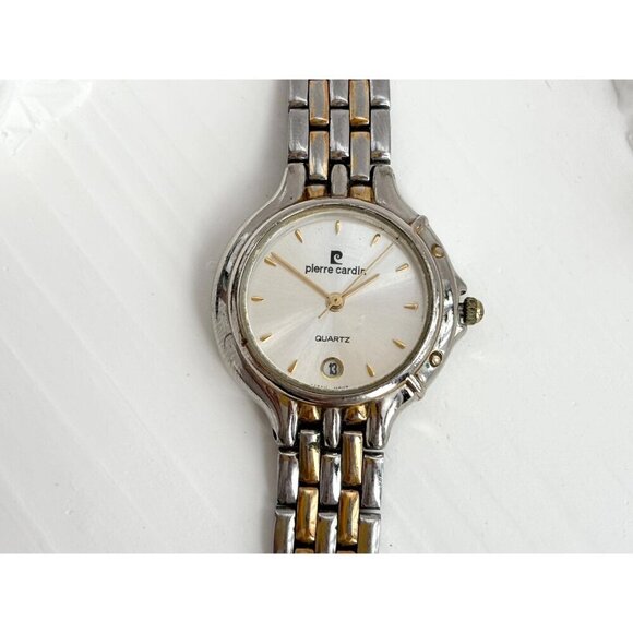 Pierre Cardin Dual Silver & Gold Toned 31692 Vintage Wristwatch - 20mm - WORKS! - Picture 10 of 10